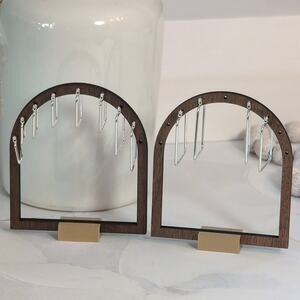 Suits Any Style Vintage 1980s Set of 6 Silver-Tone Pierced Square Hoop Earrings